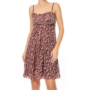NWT BCBG Max Azria Strapless Beaded Waist 100% Silk Dress Sz 8 Orig $249